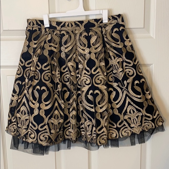 Romeo & Juliet Couture Dresses & Skirts - Black and Gold skirt with Tulle